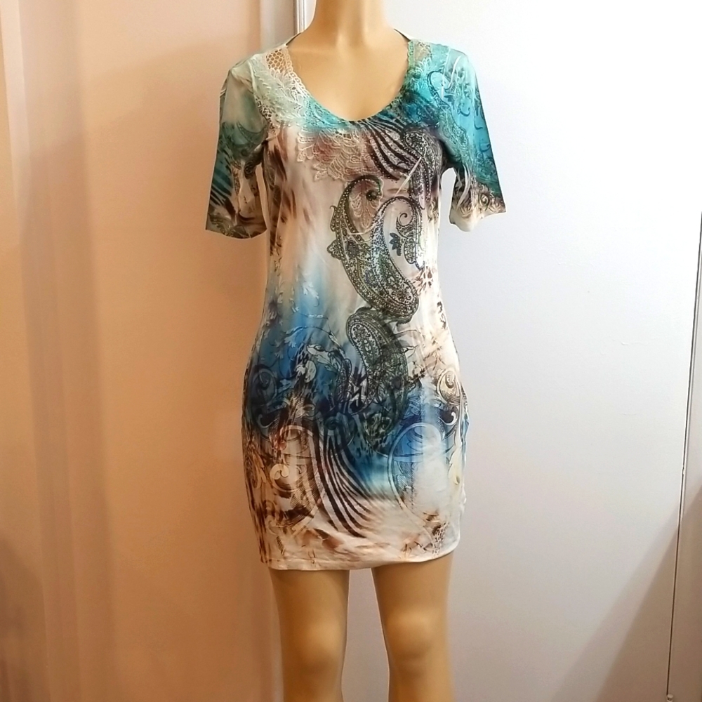 NWT Beautiful Dress With Embellishments Bodycon